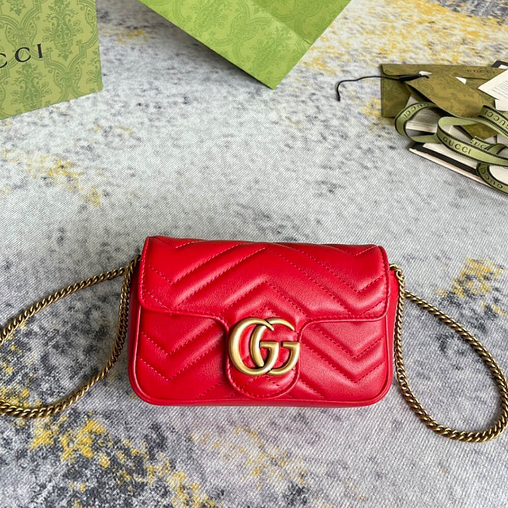 gg marmont matelasse leather S*per mini bag