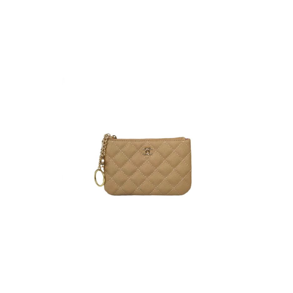 Ch*el classic small zip clutch