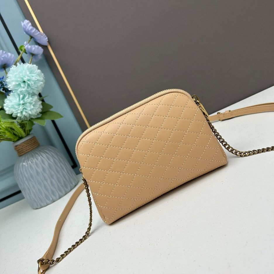 YSL Gaby zipped pouch in quilted lambskin