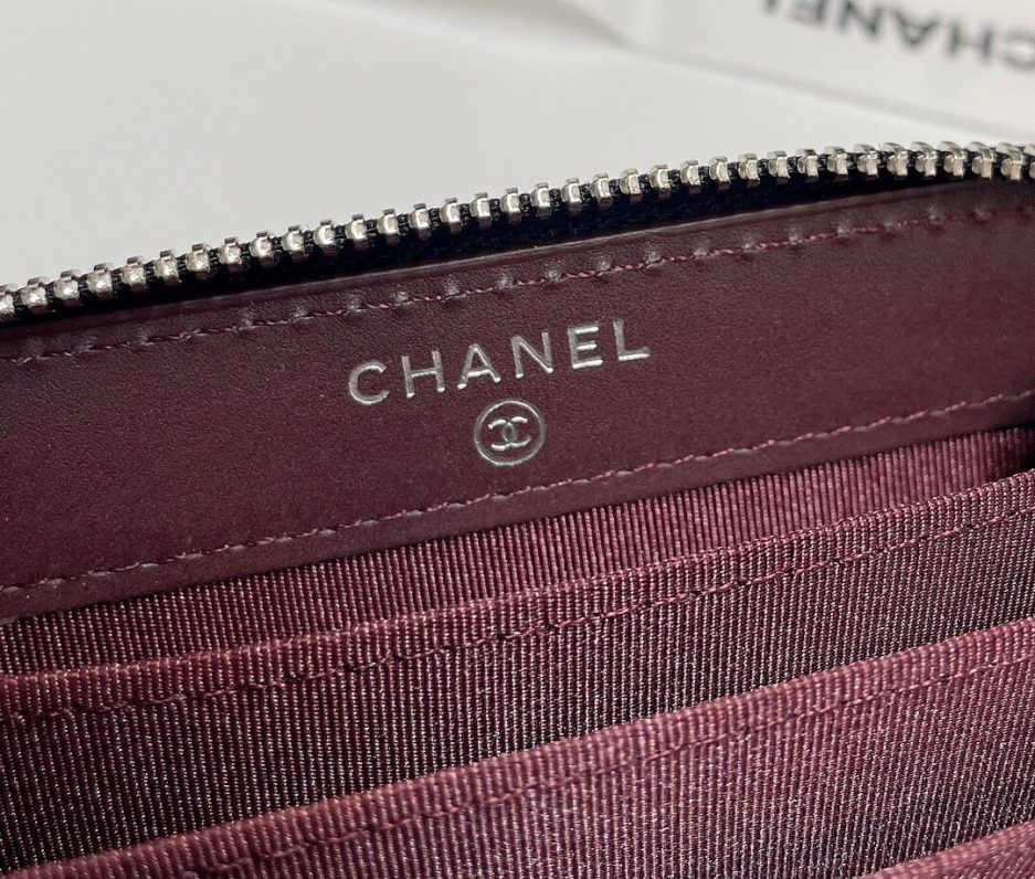 Ch*el classic zipper coin wallet